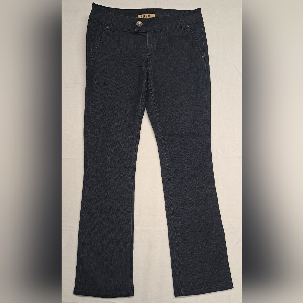 D. Jeans 8P Zipper Fly Button Closure Denim Trousers Bootcut Stretch
